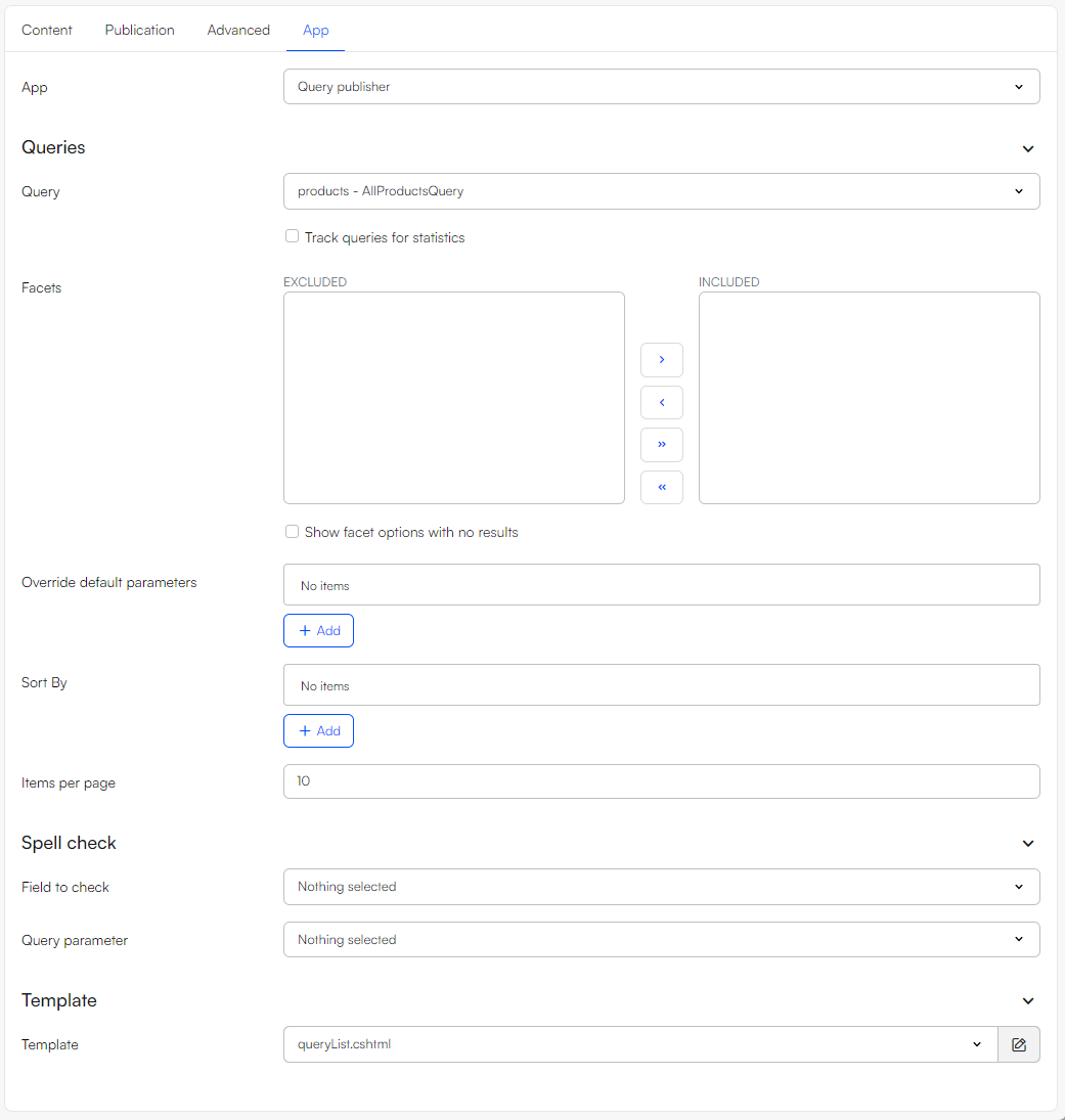 QueryPublisherSettings