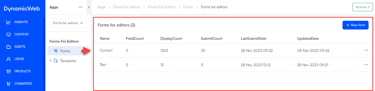Forms for Editors 1