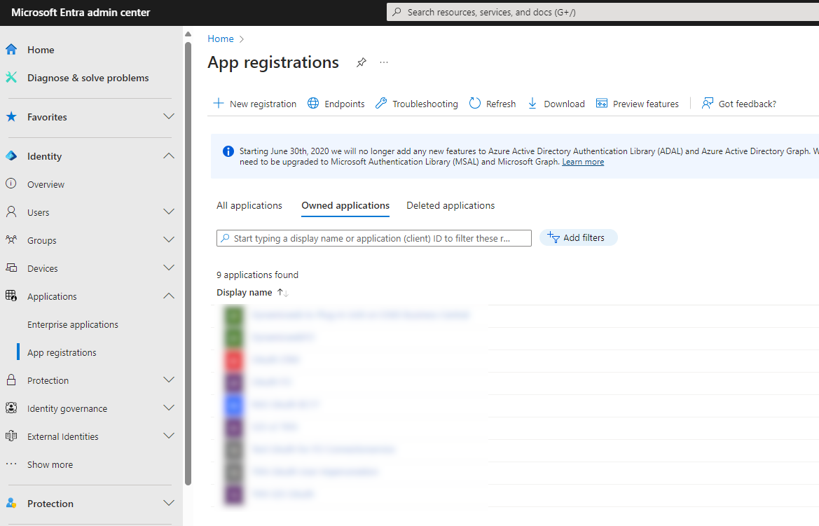 App registrations in Microsoft Entra