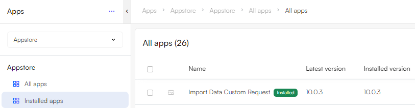 The custom data request add-in in the DynamicWeb app store