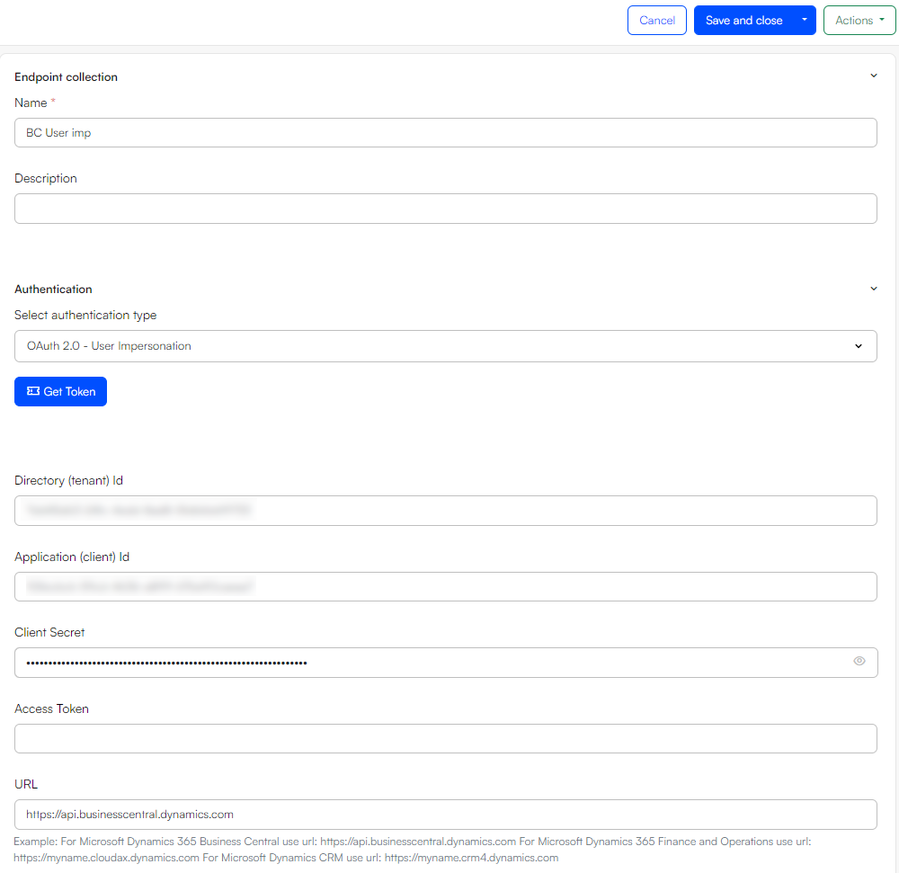 User impersonation added to an endpoint collection