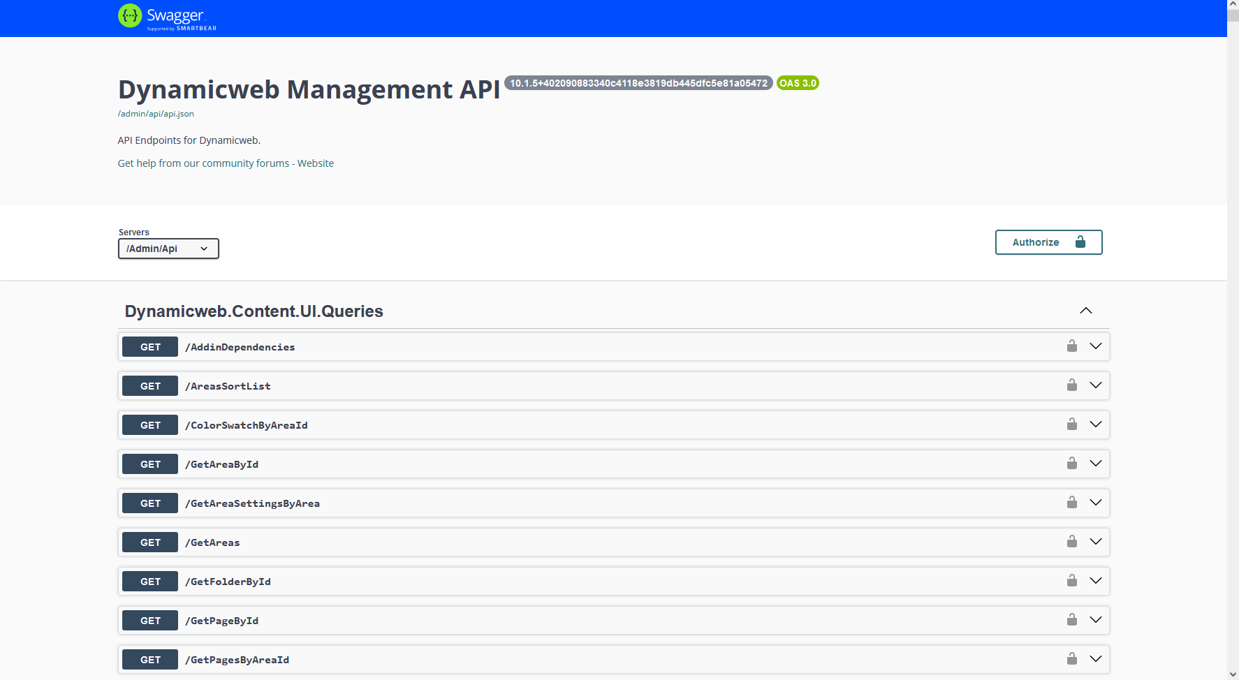 Management API