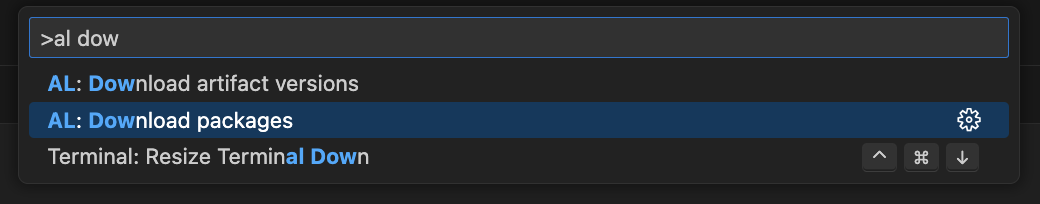 download AL packages command