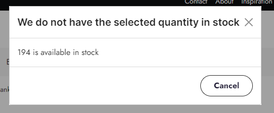 low stock notification