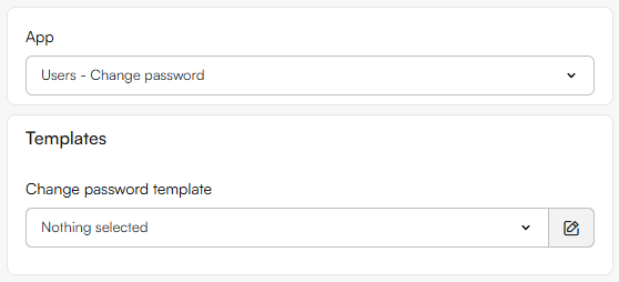 User recover password