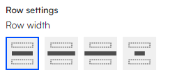 change row width