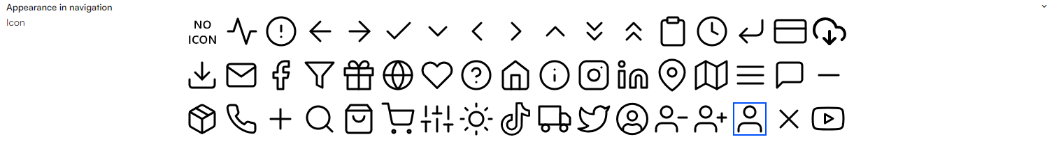 setting icons