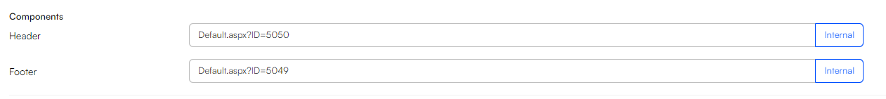 footer and header components