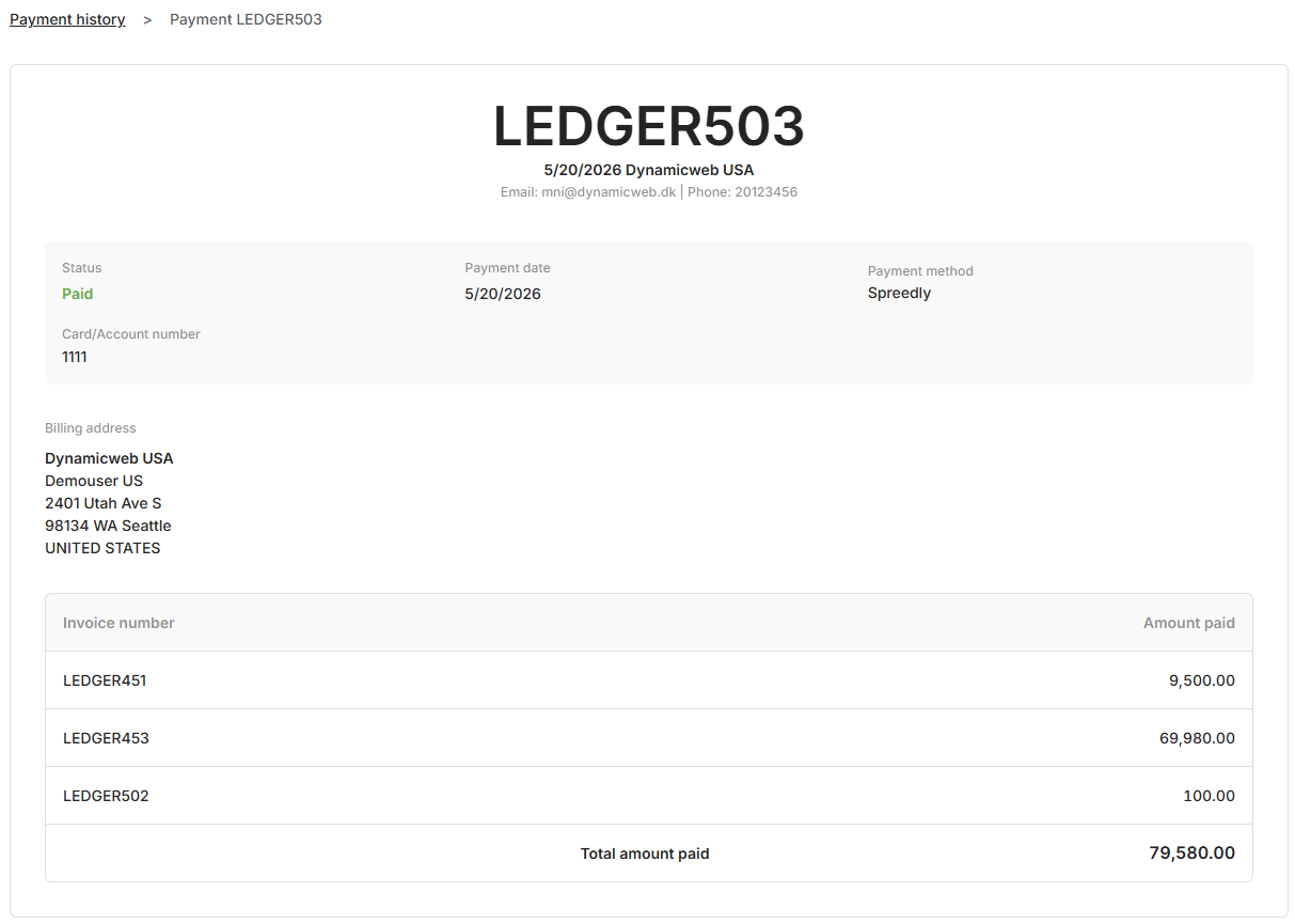 Payment Details