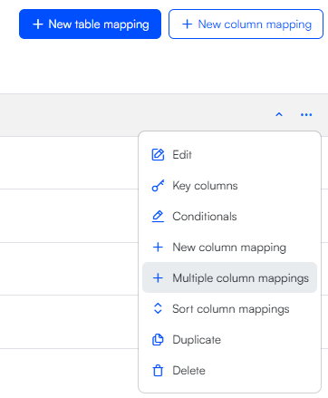 Add multiple column mappings