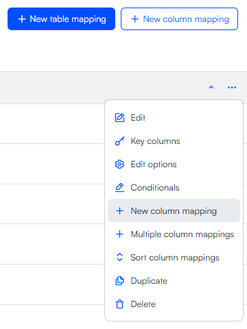 custom column mapping