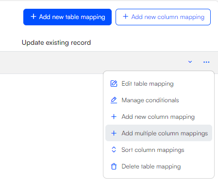 Add multiple column mappings