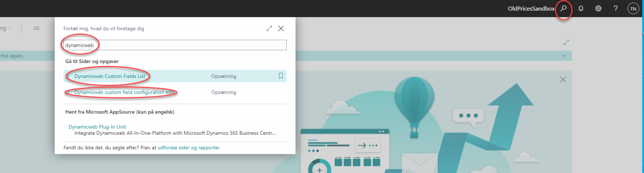 Configuring custom fields in BC