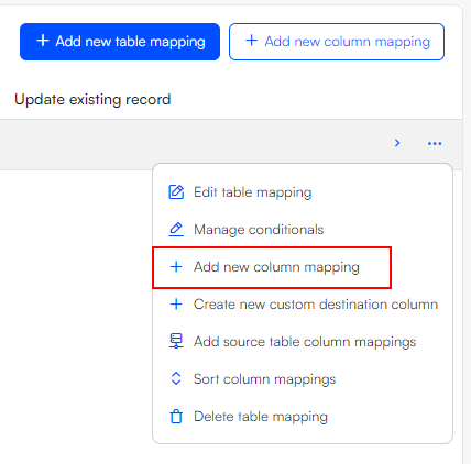 custom column mapping