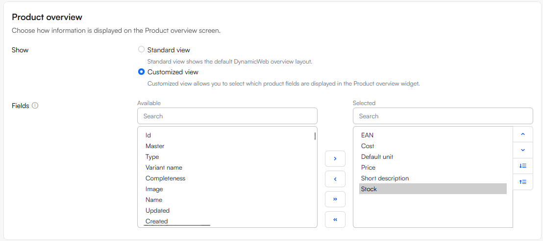 CustomProductOverview