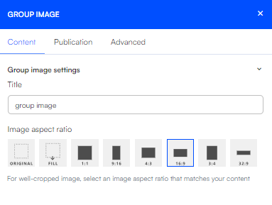 Product list group image settings