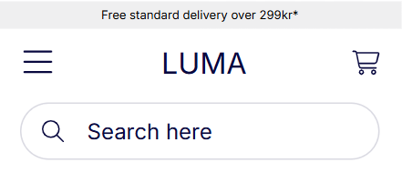 Simple Mobile Header